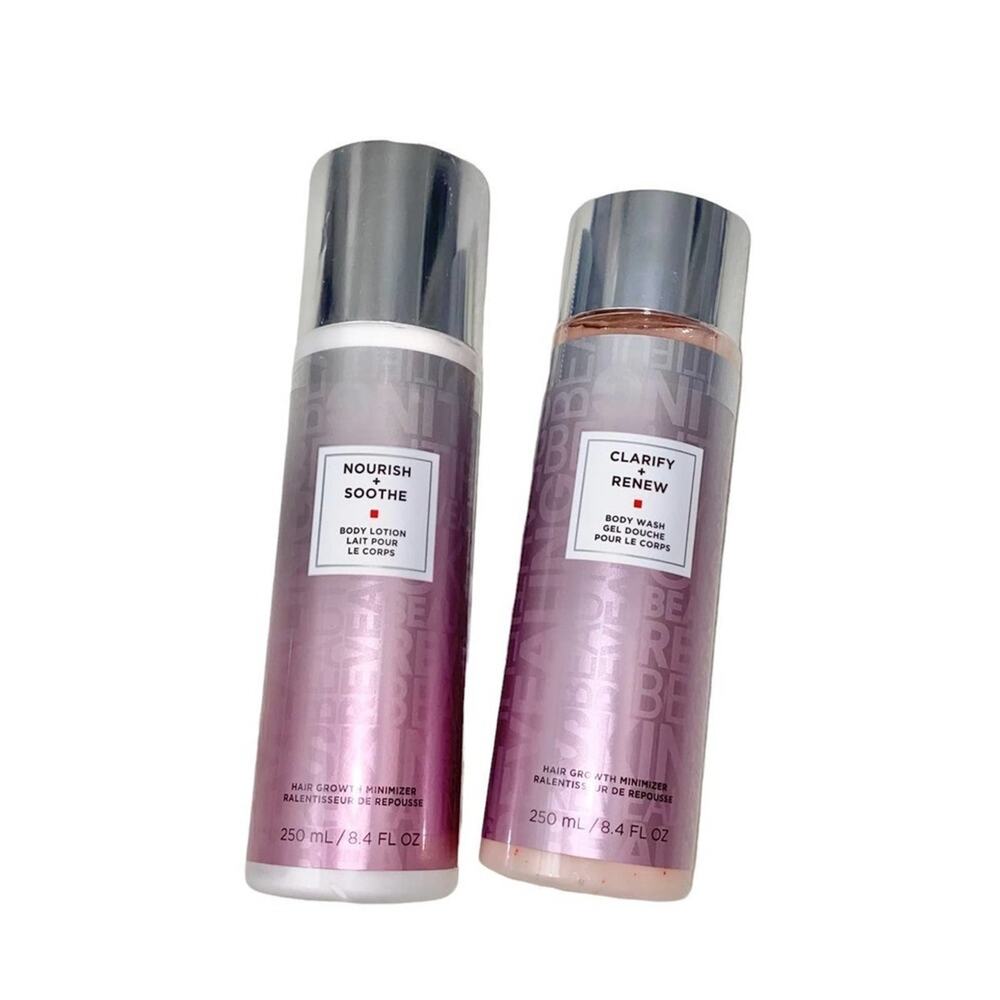 NEW European Wax Center Hair Growth Minimizer Lotion & Body Wash Bundle Set